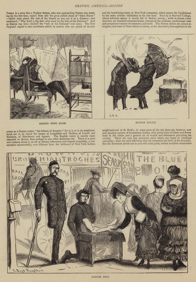 Grafisches Amerika, Boston von Arthur Boyd Houghton