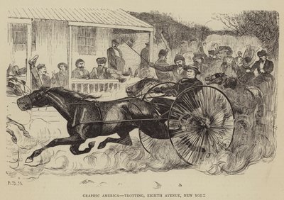 Grafisches Amerika, Trabrennen, Eighth Avenue, New York von Arthur Boyd Houghton