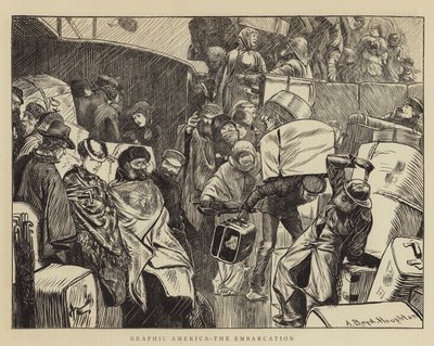 Grafisches Amerika, die Einschiffung von Arthur Boyd Houghton