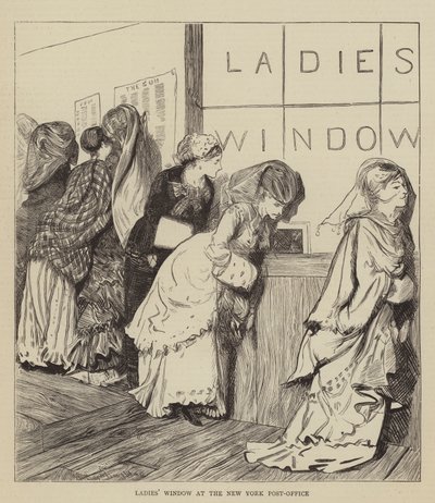 Damenfenster im New Yorker Postamt von Arthur Boyd Houghton