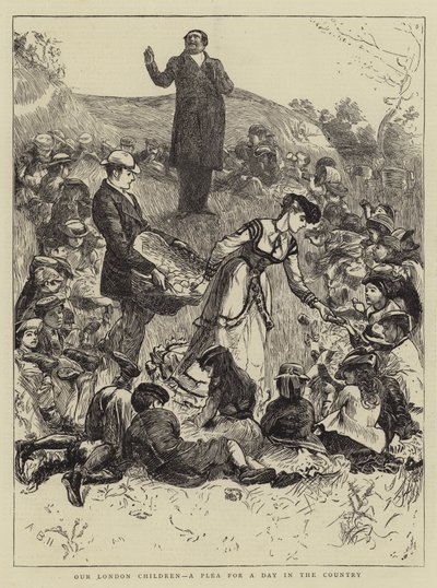 Unsere Londoner Kinder, ein Plädoyer für einen Tag auf dem Land von Arthur Boyd Houghton