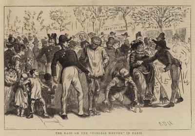 Der Überfall auf die nutzlosen Münder in Paris von Arthur Boyd Houghton