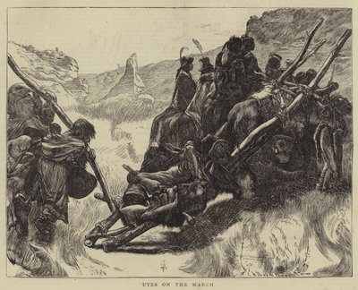 Utes auf dem Marsch von Arthur Boyd Houghton