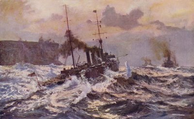 Kriegsschiffe der australischen Marine verlassen den Hafen von Sydney von Arthur C. Burgess