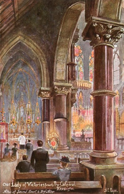 Unsere Liebe Frau der Siege, Kensington, London von Arthur Charles (after) Payne
