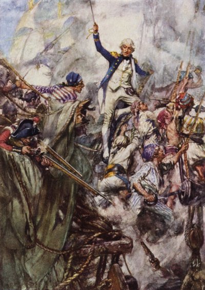 Nelson entert die San Josef in der Schlacht vor Kap St. Vincent von Arthur David McCormick