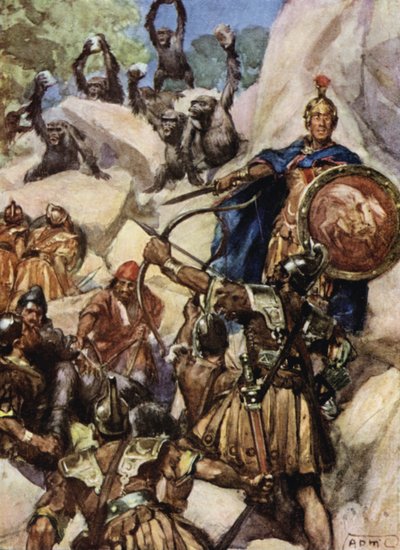 Die Karthager greifen die Gorillas an von Arthur David McCormick