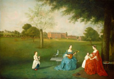 Mitglieder der Maynard-Familie im Park von Waltons von Arthur Devis
