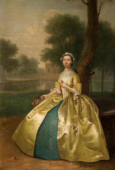 Porträt einer Frau in Gold von Arthur Devis