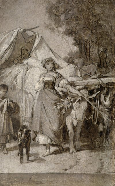 Zwei Grisaillen zu "Hermann und Dorothea" von Arthur Georg Freiherr von Ramberg