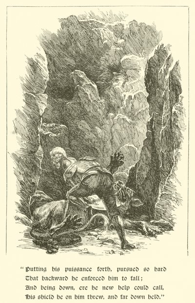 Sir Calidore, Ritter der Höflichkeit, Biest mit tausend Zungen von Arthur George Walker
