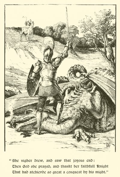 Der Rote Kreuzritter, Der letzte Kampf (Gravur) von Arthur George Walker