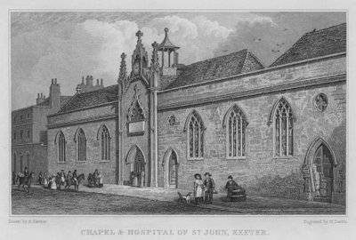 Kapelle und Krankenhaus des St. John, Exeter (Gravur) von Arthur Glennie