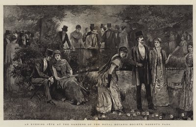 Ein Abendfest in den Gärten der Royal Botanic Society, Regent