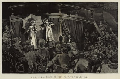 An Bord eines Ausbildungsschiffs, private Theatervorstellungen von Arthur Hopkins