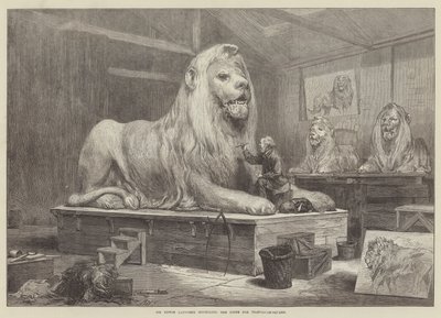 Sir Edwin Landseer modelliert die Löwen für den Trafalgar Square von Arthur Hopkins