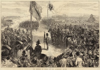 Der Kaiser von Russland bei der Aldershott-Überprüfung von Arthur Hopkins