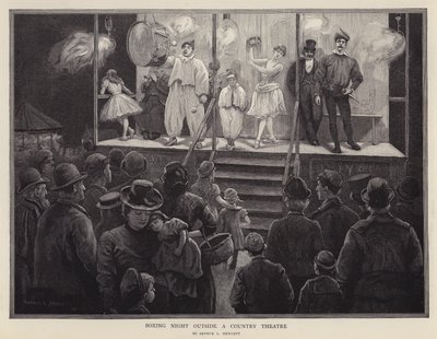 Boxnacht vor einem Landtheater von Arthur L. Hewlett