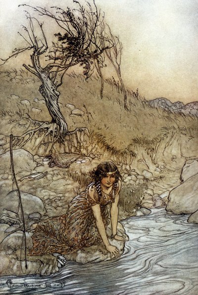 Hermia: Illustration von Arthur Rackham für Ein Sommernachtstraum von William Shakespeare von Arthur Rackham
