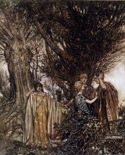 Illustration von Arthur Rackham für Ein Sommernachtstraum von William Shakespeare von Arthur Rackham