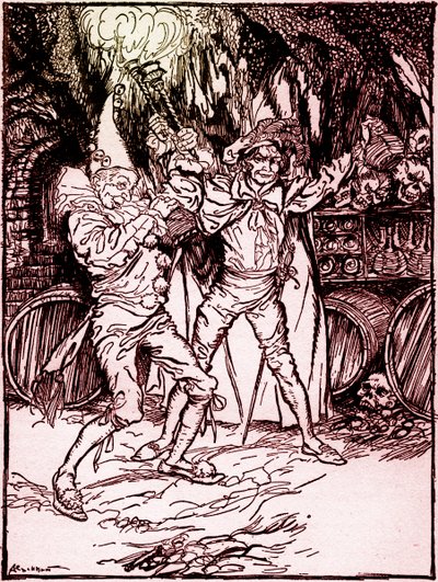 Das Fass Amontillado von Edgar Allan Poe von Arthur Rackham