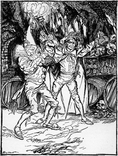 Das Fass Amontillado von Arthur Rackham