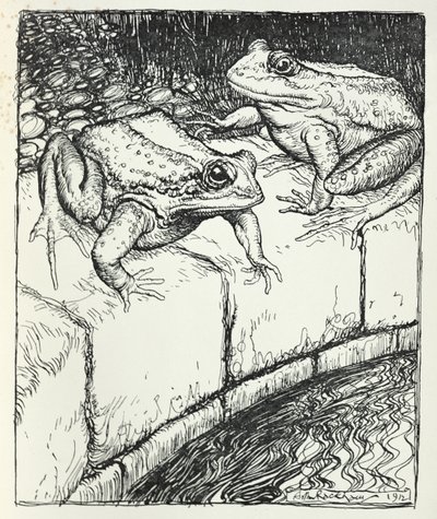 Die Frösche und der Brunnen, Illustration aus 