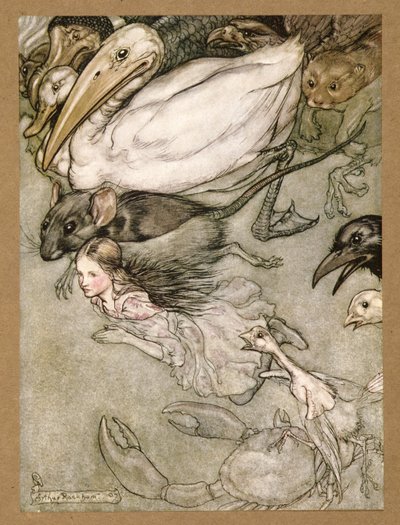 Der Tränensee (aus Alice im Wunderland von Lewis Carroll) von Arthur Rackham