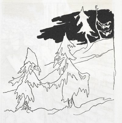 Zwei Baum-Männer, die sich die Hände schütteln von Arthur Rackham