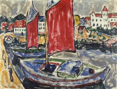 Segelboote im Hafen von Arthur Segal