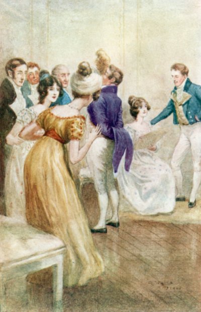 Illustration für Northanger Abbey von Jane Austen von Arthur Wallis Mills