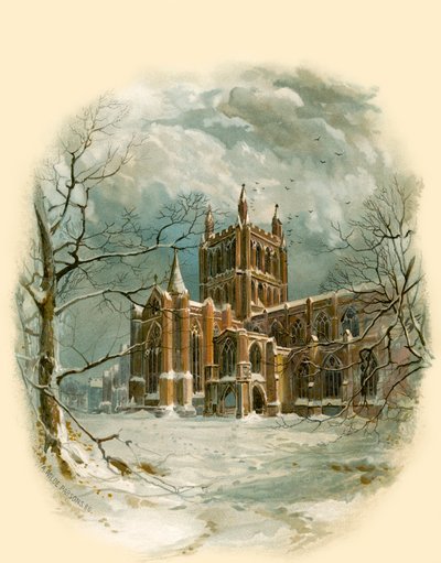 Kathedrale von Hereford, Nordwestansicht von Arthur Wilde Parsons