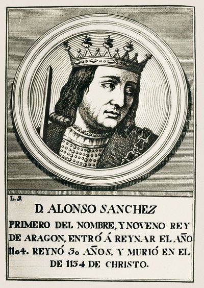 Alfonso I, „Der Kämpfer“ (1073-1134). König von Aragon und Navarra (1104-1134). von Artist Unknown