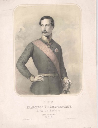 Erzherzog von Österreich-Este Herzog von Modena Franz V von Artist Unknown