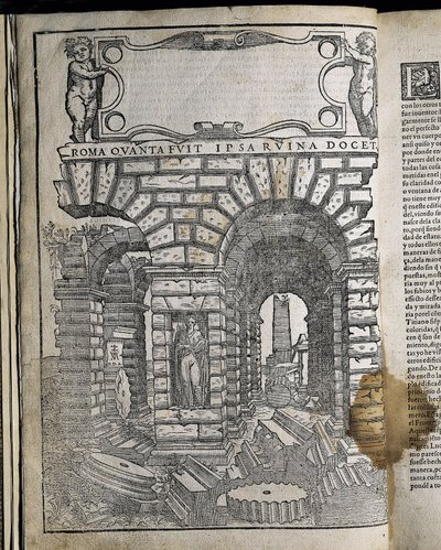 Architektur und Perspektivenarbeit - Sebastiano Serlio (1475-1554). Italienischer manieristischer Architekt, der Teil des italienischen Teams war, das den Palast von Fontainebleau baute. Tutte opere d