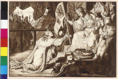 Kaiser Rudolf belehnt König Ottokar mit Böhmen und Mähren von Artist Unknown