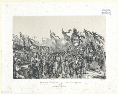 Begräbnis der am 13. und 14. März 1848 Gefallenen von Artist Unknown
