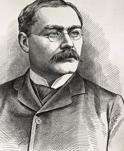 KIPLING, Rudyard (1865-1936). Britischer Schriftsteller, geboren in Indien. Nobelpreis für Literatur 1907. Porträt von Kipling. Gravur. von Artist Unknown