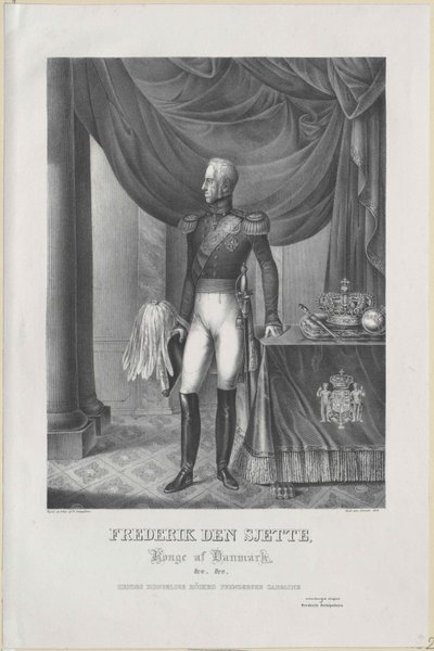 König von Dänemark Friedrich VI. von Artist Unknown