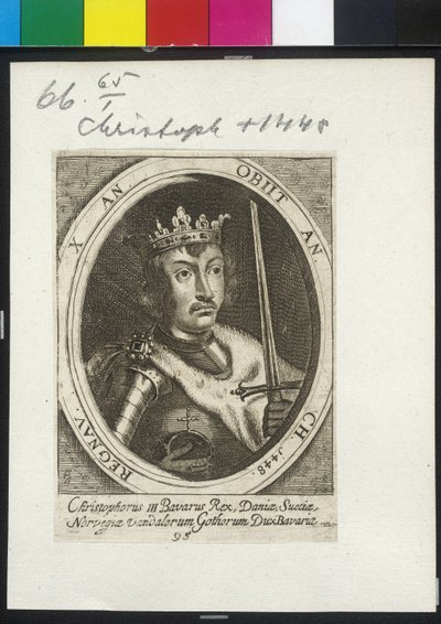König von Dänemark und Schweden Christoph III von Artist Unknown