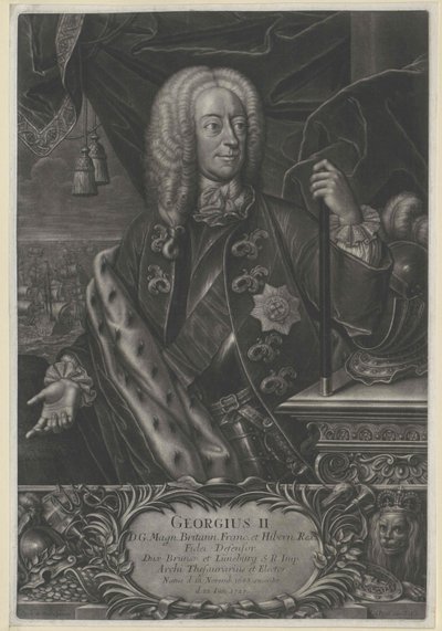 König von England Kurfürst von Hannover Georg II von Artist Unknown