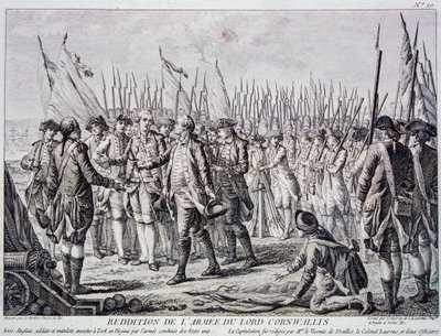 Lord Cornwallis Kapitulation der britischen Armee in Yorktown von Artist Unknown