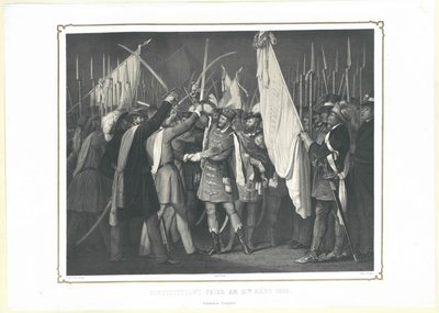 Verfassungszeremonie am 15. März 1848 von Artist Unknown