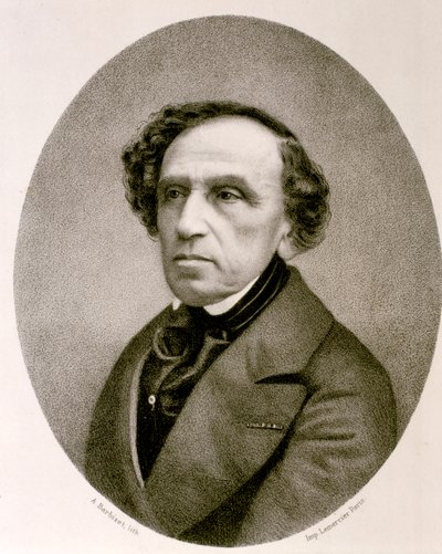 Porträt von Giacomo Mayerbeer (Radierung) von Artist Unknown