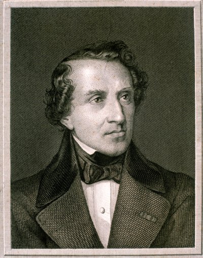 Porträt von Giacomo Mayerbeer (Radierung) von Artist Unknown