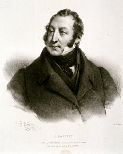 Porträt von Gioachino Antonio Rossini von Artist Unknown