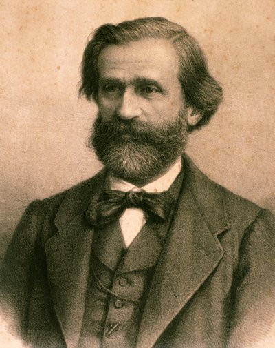 Porträt von Giuseppe Fortunino Francesco Verdi (Radierung) von Artist Unknown