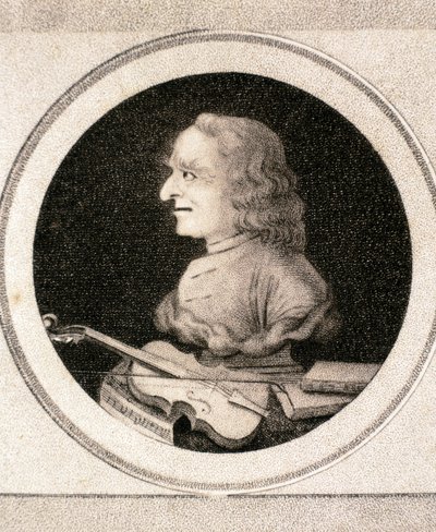 Porträt von Giuseppe Tartini (Radierung) von Artist Unknown