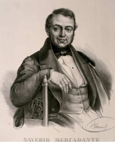 Porträt von Saverio Mercadante von Artist Unknown