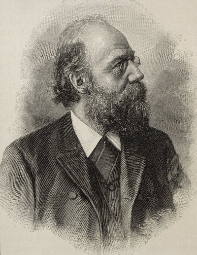 Heinrich Rickert (1863-1936). Deutscher Philosoph, einer der führenden Neukantianer. Gravur von Artist Unknown